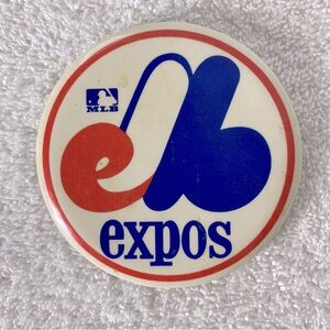 Vintage Montreal Expos Pink Back Button